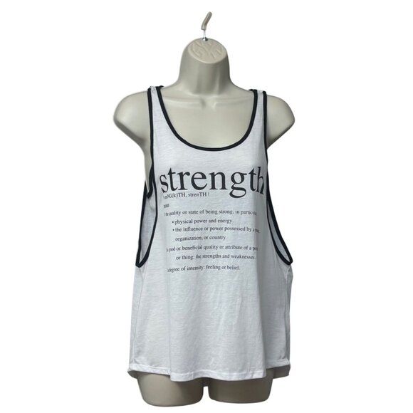 Energie Active Juniors' "Strength" Layered-Look Tank Top. Off White, M - Picture 2 of 11